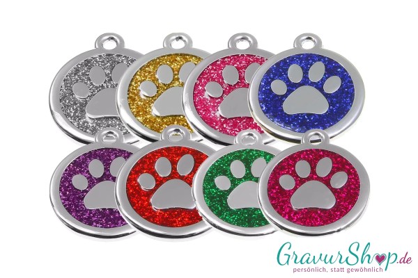 Hundemarke 11 mit Gravur Farbauswahl