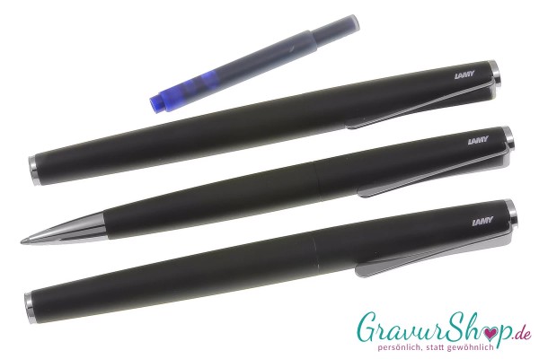 LAMY Studio Schreibset black K + F + T mit Gravur