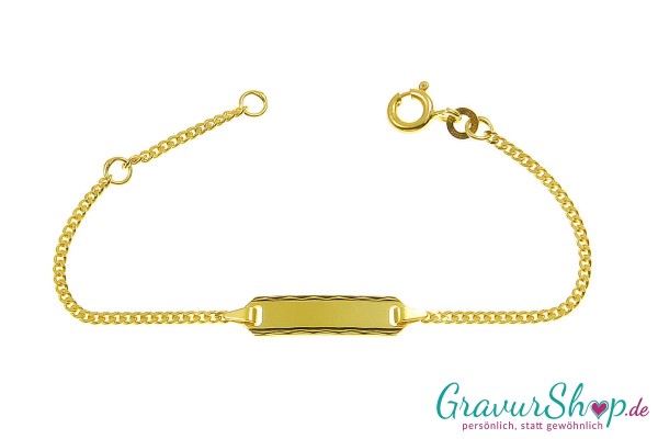333/000 Gold Kinderarmband mit Gravur