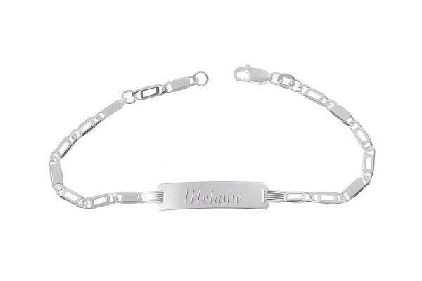 925er Silberarmband in 16-18 Länge mit Gravur