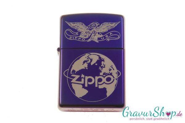 Zippo Mood Indigo Eagle mit Gravur