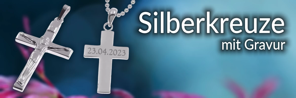 Kreuze aus Silber für Ketten