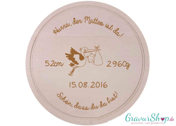 Schneidebrett mit Gravur Nr. 23 Muster 1