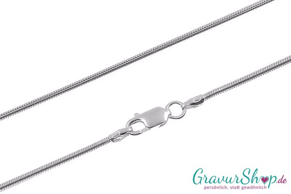 925 rodiniert Silber Schlangenkette 1,6 mm