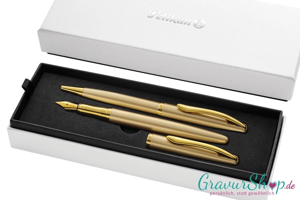 Pelikan SET Jazz Noble Elegance gold mit Gravur