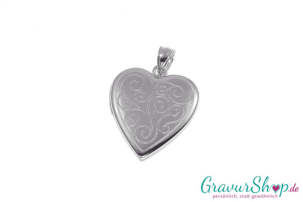 Silber Medaillon mit Gravur 04