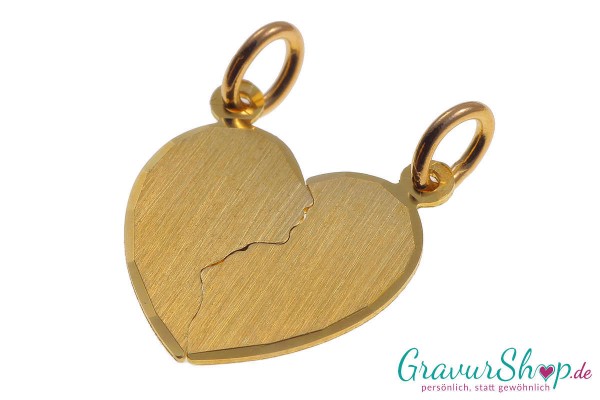 Gold Partneranhänger 01 mit Gravur