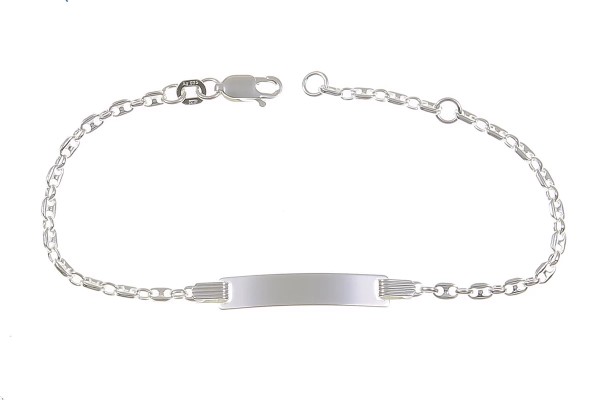 Personalisierbares Silberarmband 16-18 cm mit Gravur