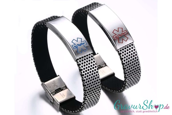 Notfallarmband 13 mit Gravur