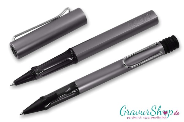 LAMY AL star Schreibset Kugelschreiber-Tintenroller graphite mit Gravur