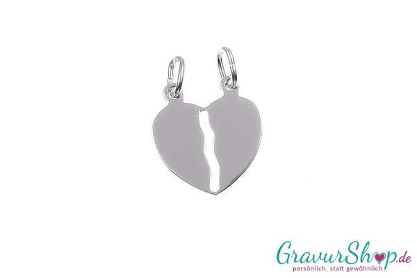 925er Silber-Partneranhänger 05 mit Diamantgravur