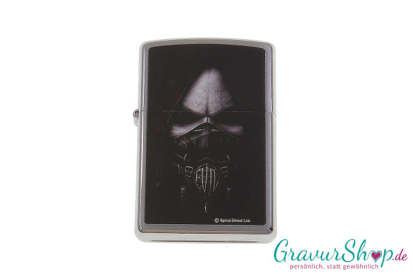 Zippo chrom gebürstetes Design Druck mit persönlicher Gravur