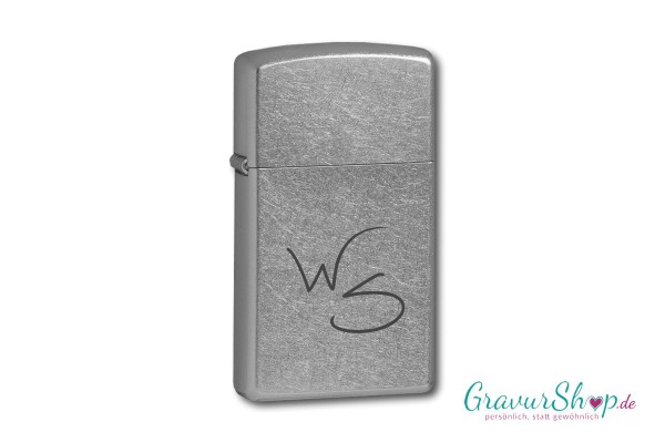 Zippo Slim Street chrom mit Gravur