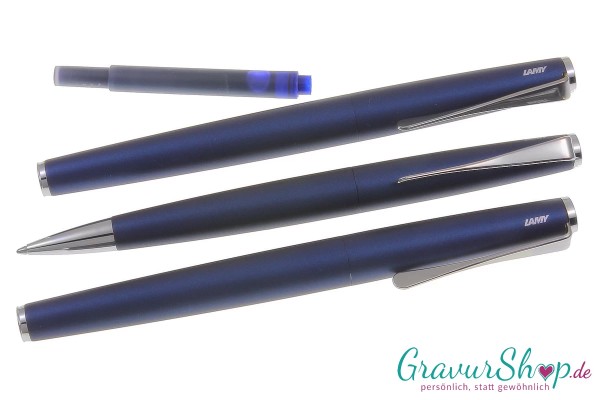 LAMY Studio Schreibset imperialblue K + F + T mit Gravur