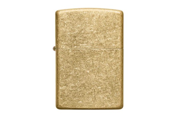 Zippo Tumbled Brass mit Gravur Bild 1