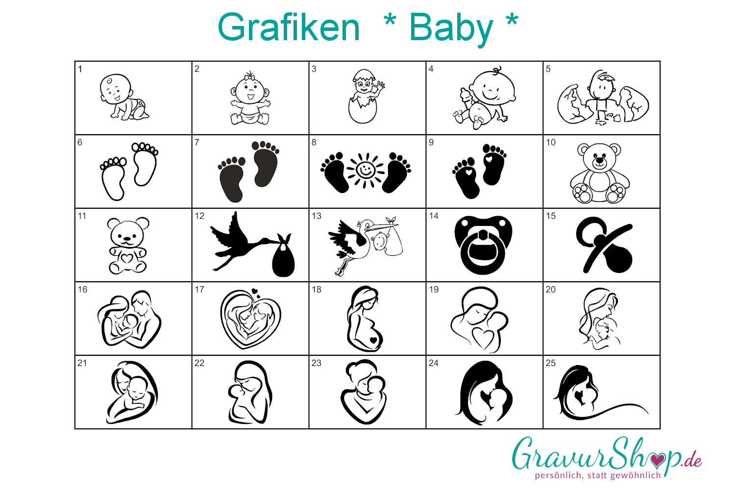 Baby Geburt Grafiken Zum Gravieren Gravurshop