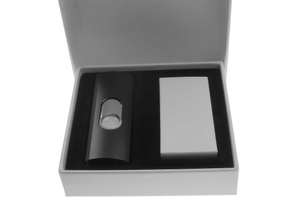 USB Lichtbogen-Feuerzeug Schwarz mit Gravur