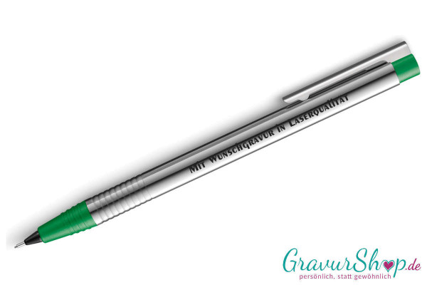 LAMY LOGO Druckbleistift Silber / gruen mit Gravur