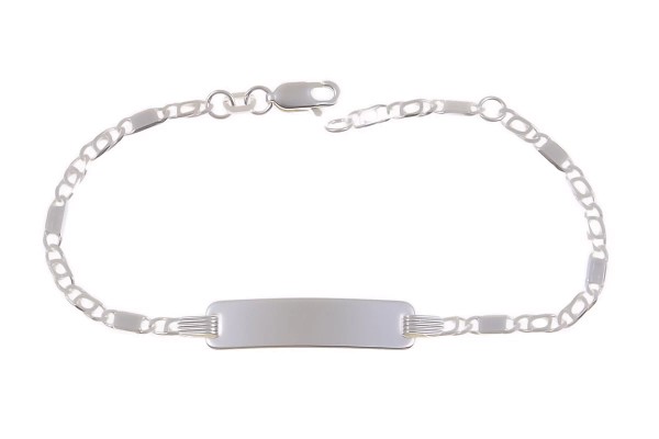 ID Silberarmband in 16-18 Länge mit Gravur