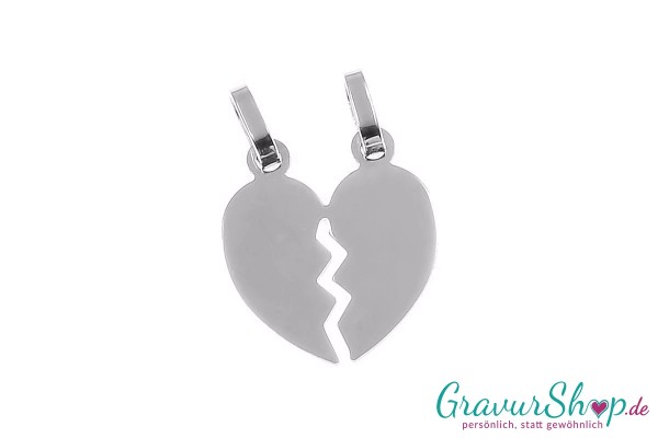 925/000 Silber-Partneranhänger 14 gravierbar