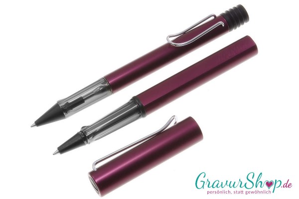 LAMY AL star Schreibset Kuli-Tintenroller purple mit Gravur