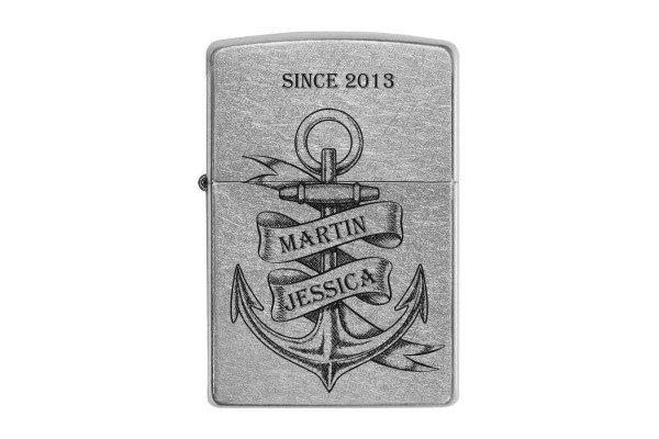 Zippo mit Gravur Liebe D - Street Chrome