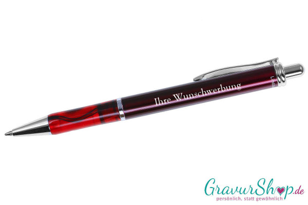 Kugelschreiber 12 Rot mit Gravur