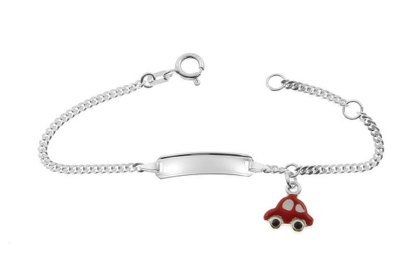 925er Kinder-Silberarmband mit Delfin inkl. Gravur