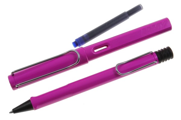 LAMY Safari Schreibset Kuli-Füller pink mit Gravur