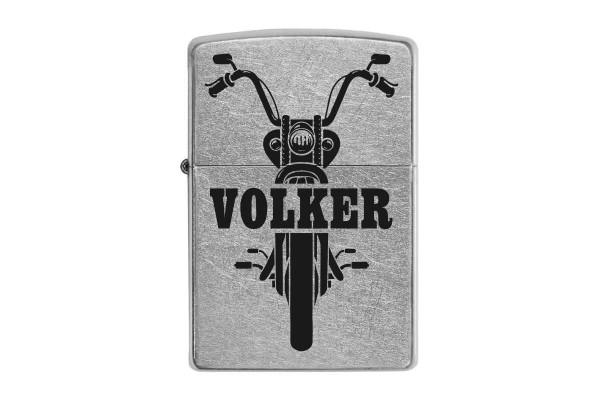 Zippo mit Gravur Motorrad A - Street chrome