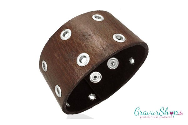 Lederarmband Nr. 04 mit Gravur