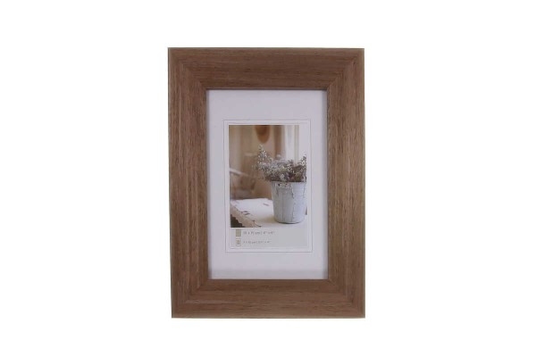 Holz-Bilderrahmen Nr. 16 Nussbaum mit Gravur