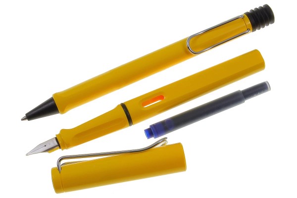 LAMY Safari Schreibset Kuli-Füller yellow mit Gravur