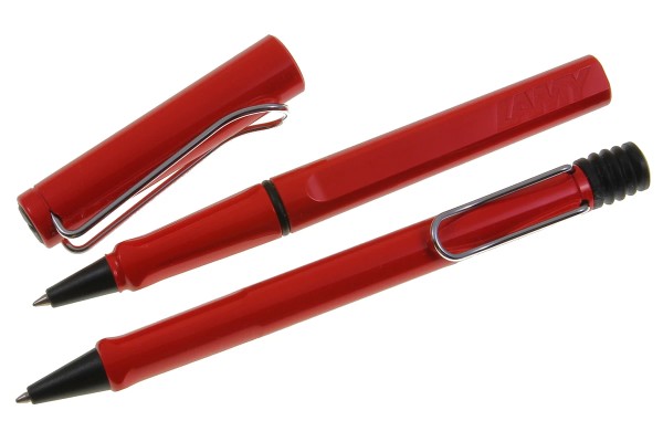 LAMY safari Schreibset Kuli-Tintenroller red mit Gravur