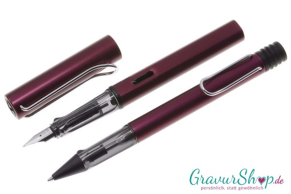 LAMY AL star Schreibset Füller-Kugelschreiber purple mit Gravur