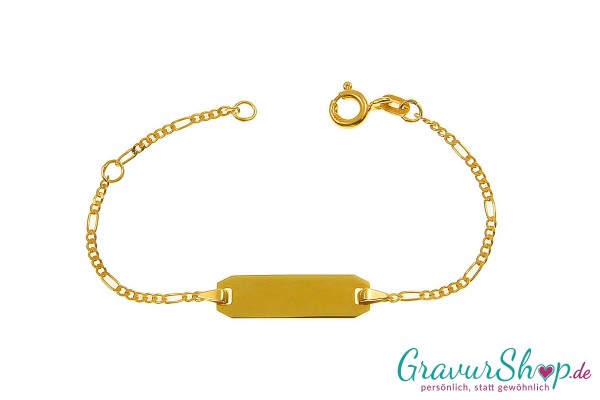 585/000 Gold Kinderarmband zum gravieren