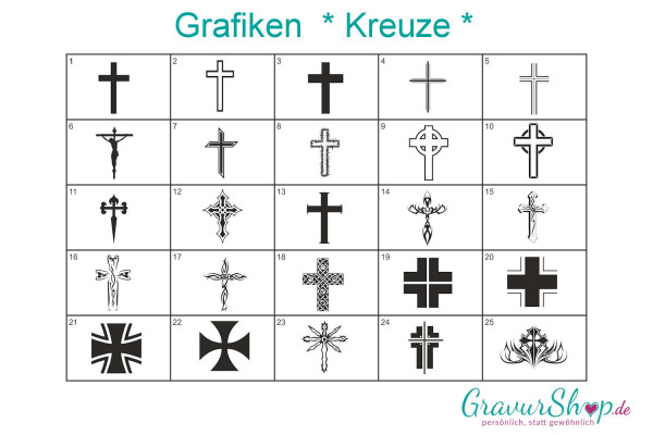 Kreuz Grafiken zum gravieren