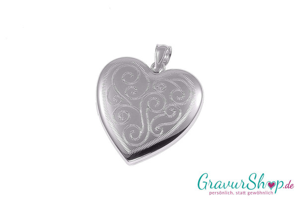 Silber Medaillon mit Gravur 03