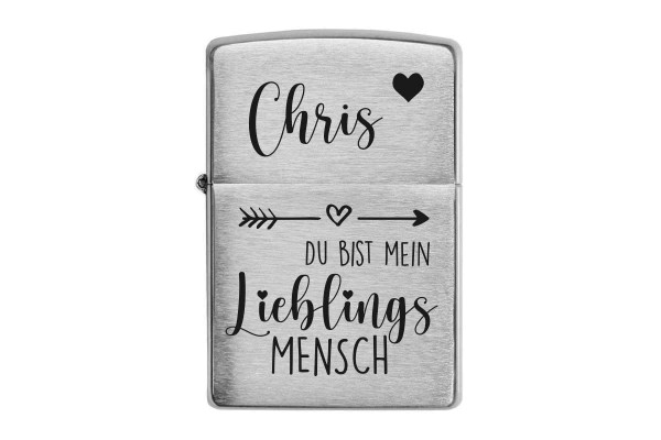 Zippo mit Gravur - Du bist mein Lieblingsmensch