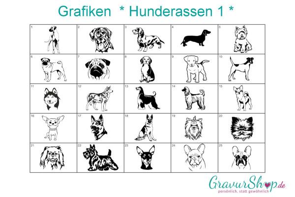 Hunderassen 1 zum gravieren