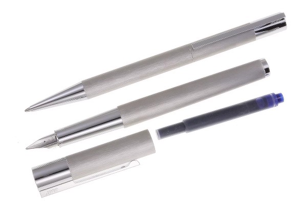 LAMY scala Schreibset Kuli + Füllhalter brushed mit Gravur