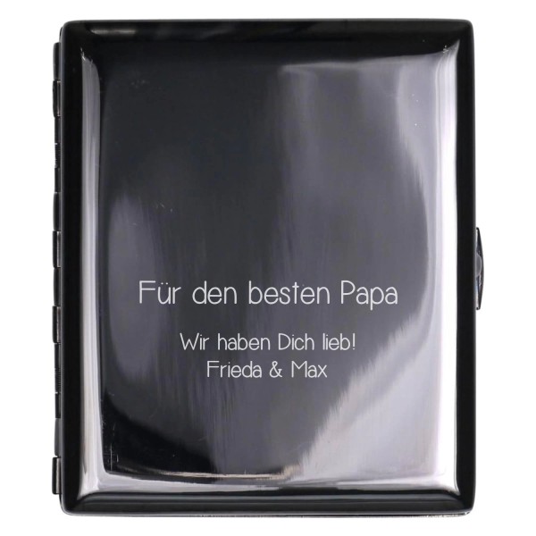 Zigarettenetui mit Gravur 03 schwarz ebony