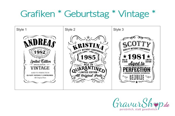 Grafiken Geburtstag Vintage Limited Edition