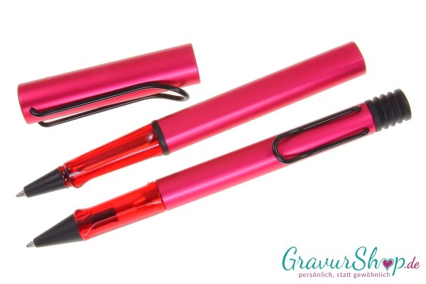 LAMY AL star Schreibset fiery Kuli - Tintenroller mit Gravur