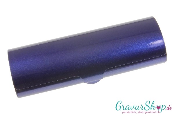 Brillenetui shiny navy mit Gravur