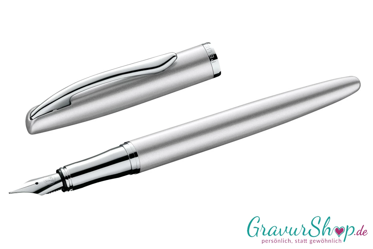 | Pelikan Füllhalter Gravur Jazz-Noble Silber GravurShop mit