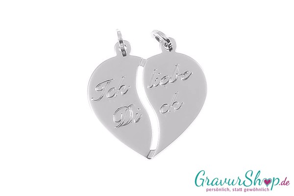925er Silber-Partneranhänger 18 zum Gravieren