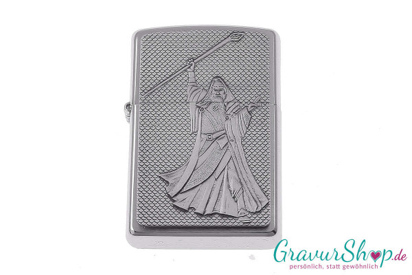 Zippo Chrome gebürstetes * Druide * mit Gravur