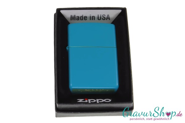 Zippo Turquoise mit Gravur