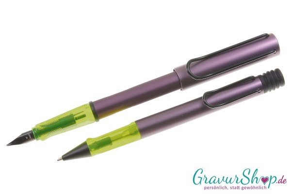LAMY AL star Schreibset aubergine Kuli - Füller mit Gravur